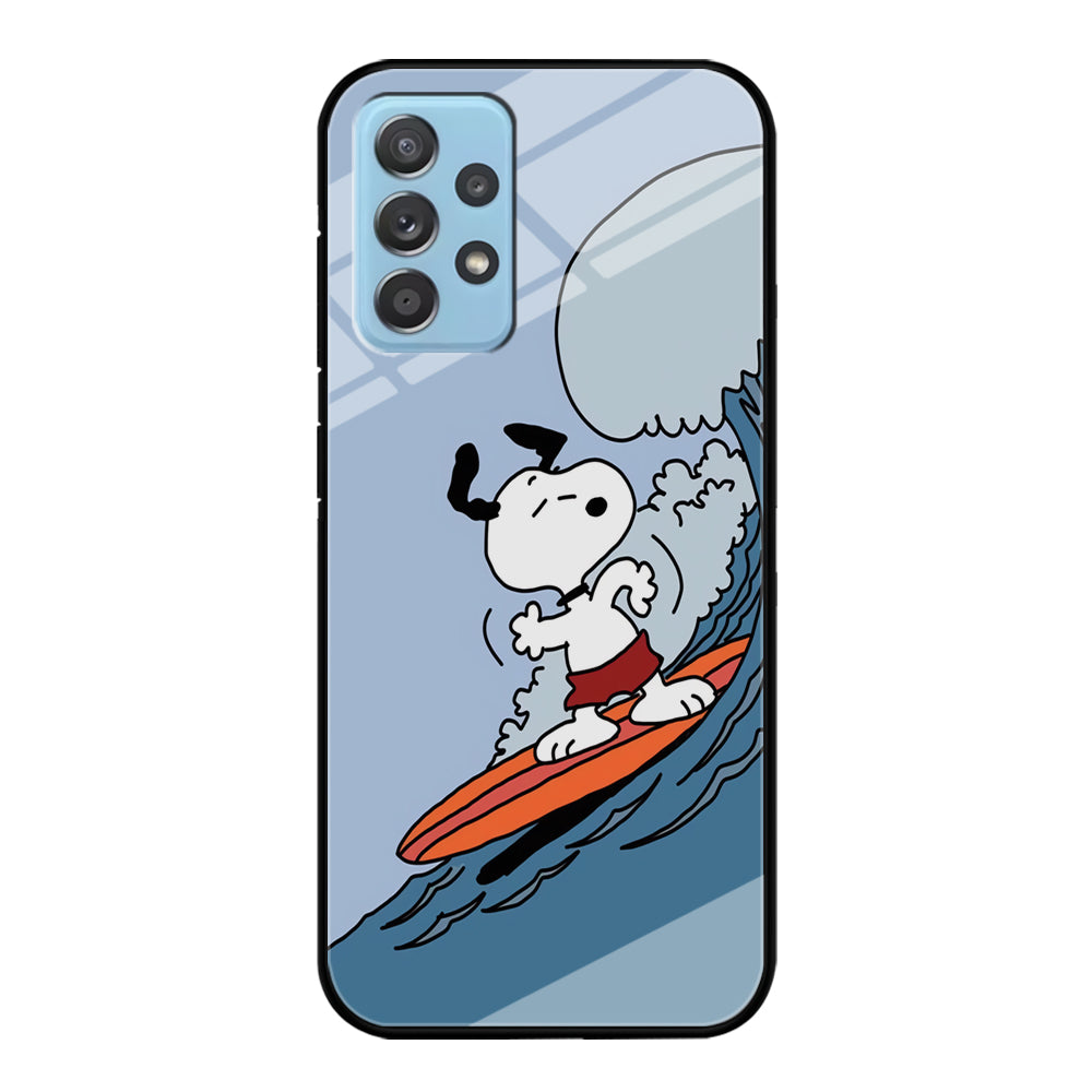 Snoopy Surfing Mode Samsung Galaxy A52 Case