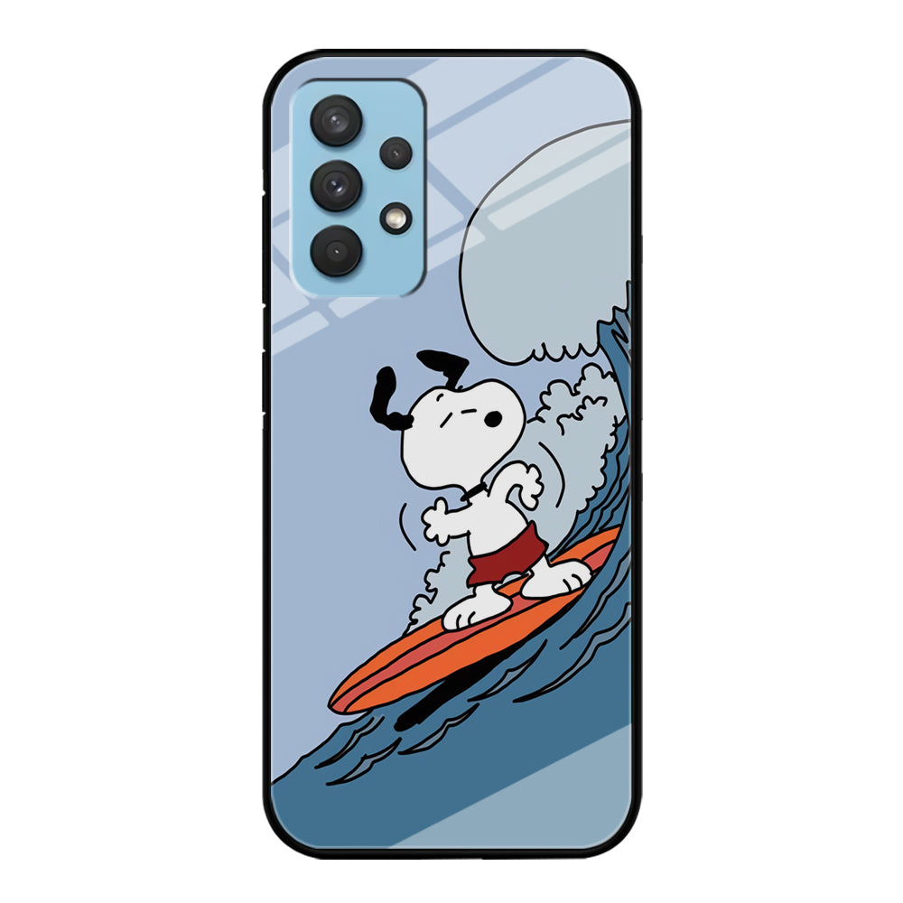 Snoopy Surfing Mode Samsung Galaxy A32 Case