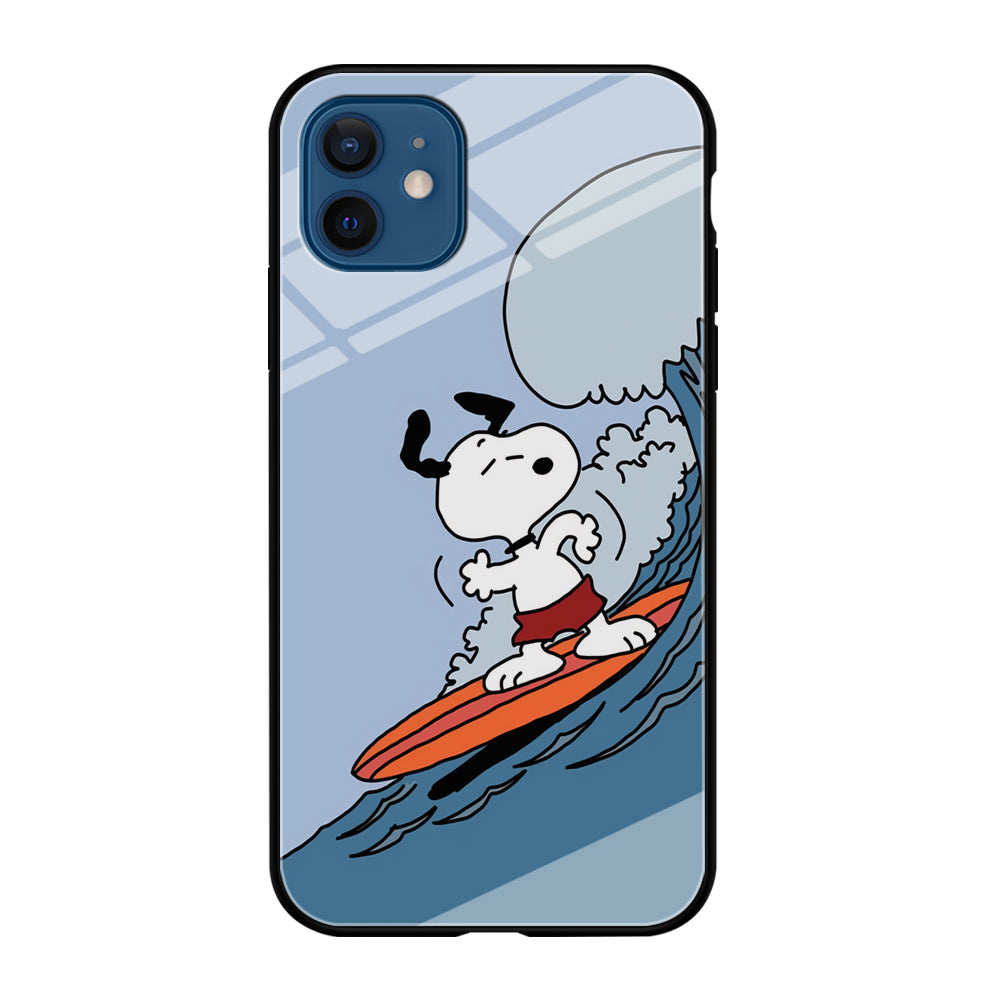 Snoopy Surfing Mode iPhone 12 Case