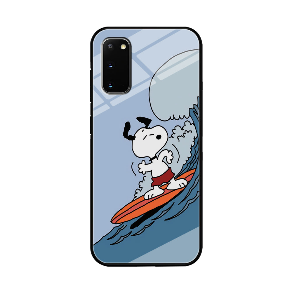 Snoopy Surfing Mode Samsung Galaxy S20 Case