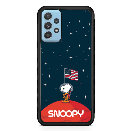 Snoopy Visiting The Moon Samsung Galaxy A52 Case