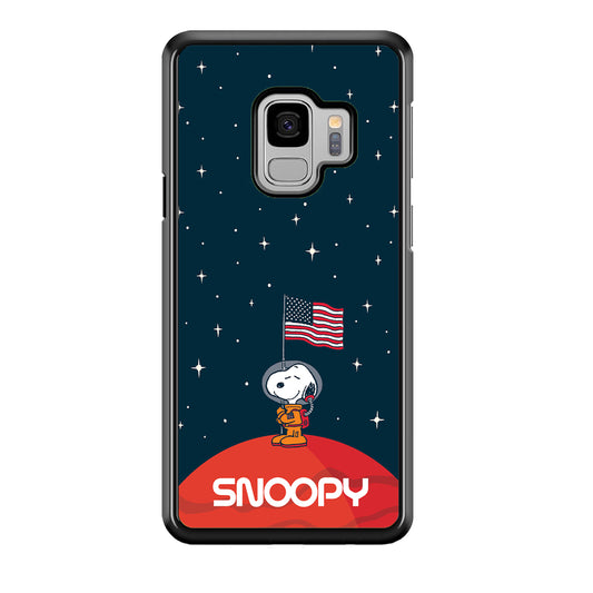 Snoopy Visiting The Moon Samsung Galaxy S9 Case