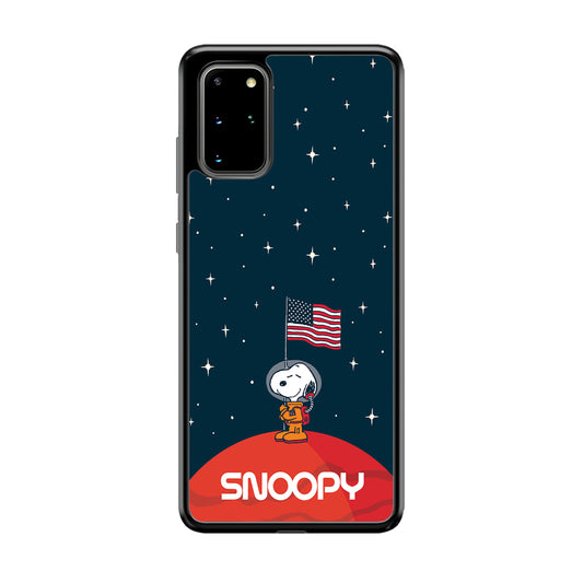 Snoopy Visiting The Moon Samsung Galaxy S20 Plus Case
