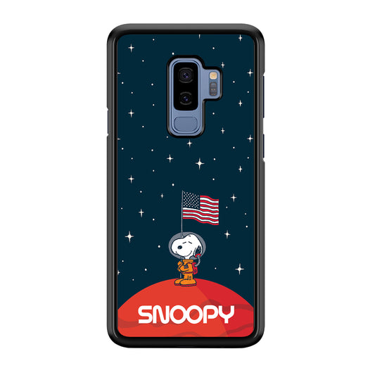 Snoopy Visiting The Moon Samsung Galaxy S9 Plus Case
