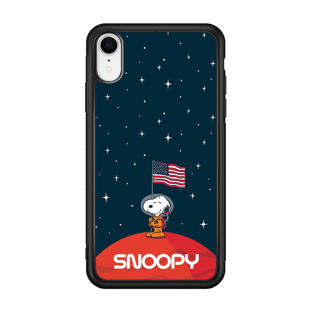 Snoopy Visiting The Moon iPhone XR Case