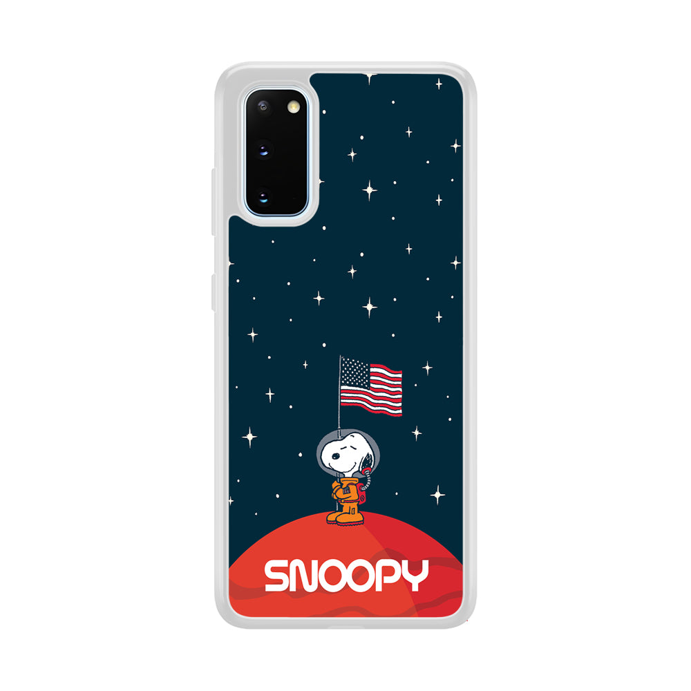 Snoopy Visiting The Moon Samsung Galaxy S20 Case