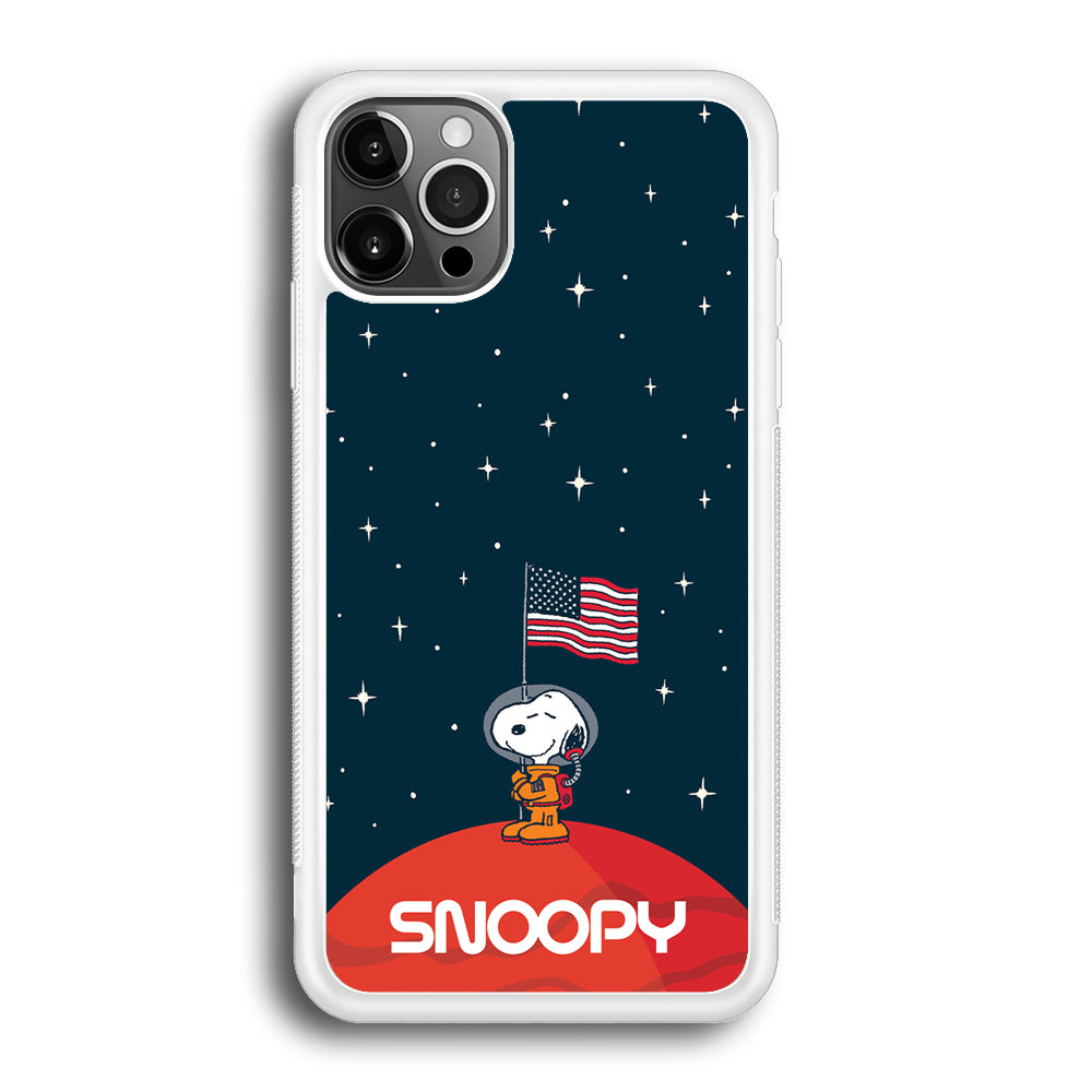 Snoopy Visiting The Moon iPhone 12 Pro Max Case