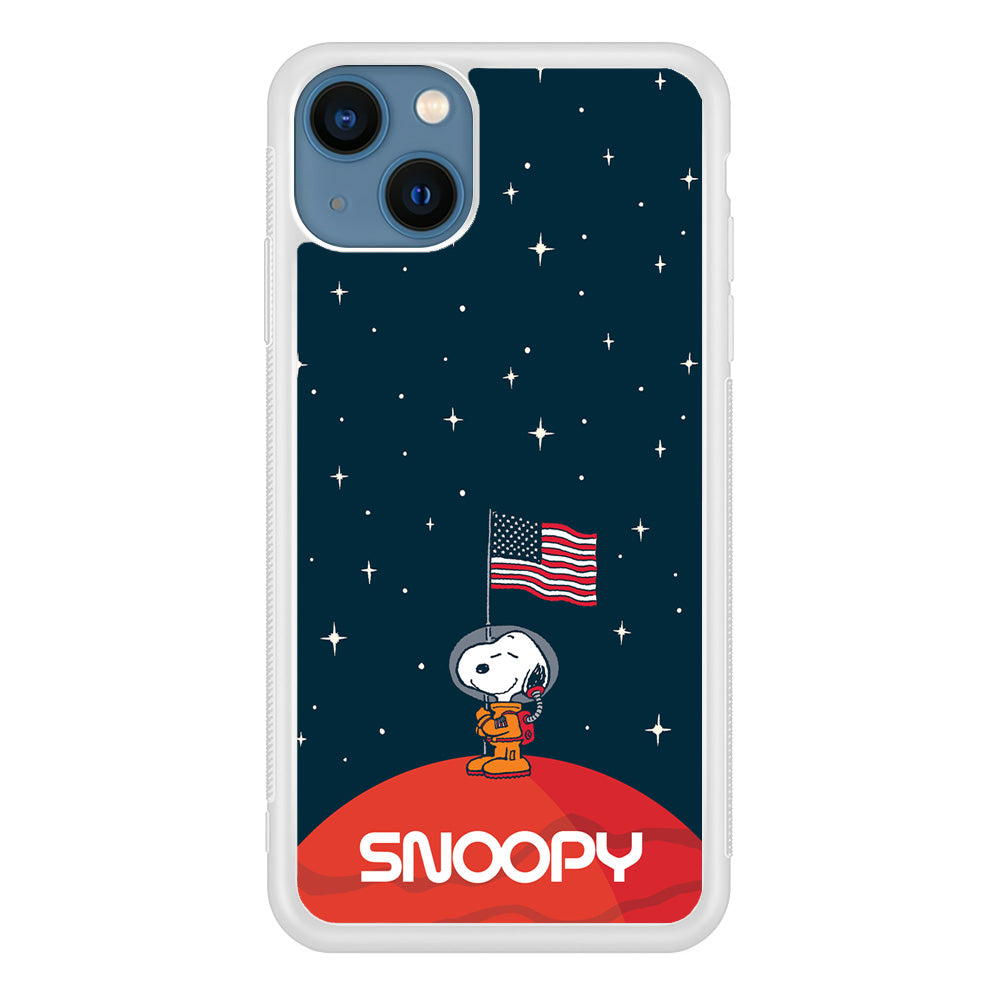 Snoopy Visiting The Moon iPhone 13 Case