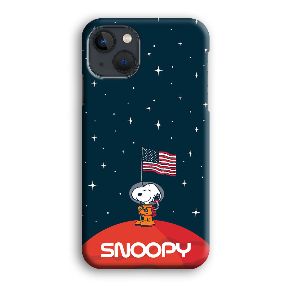 Snoopy Visiting The Moon iPhone 13 Case