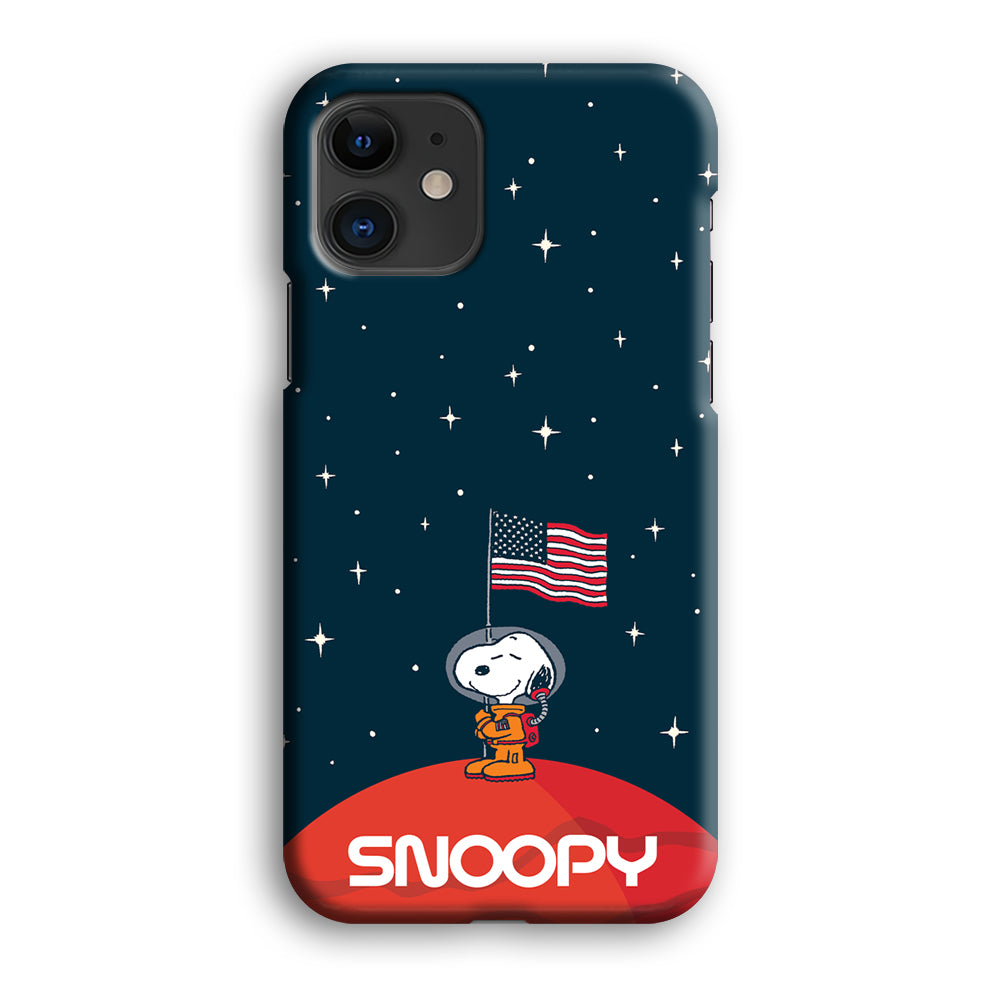 Snoopy Visiting The Moon iPhone 12 Case