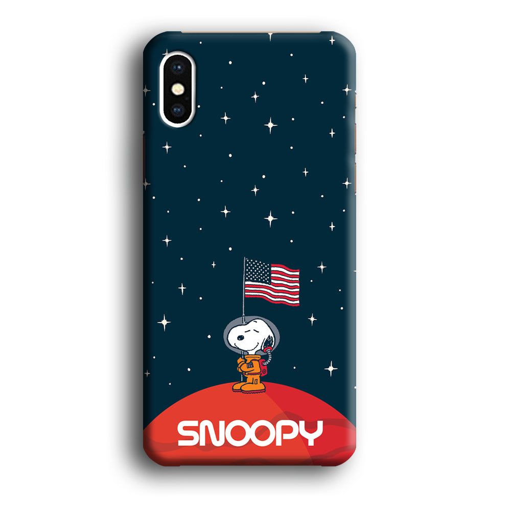 Snoopy Visiting The Moon iPhone X Case