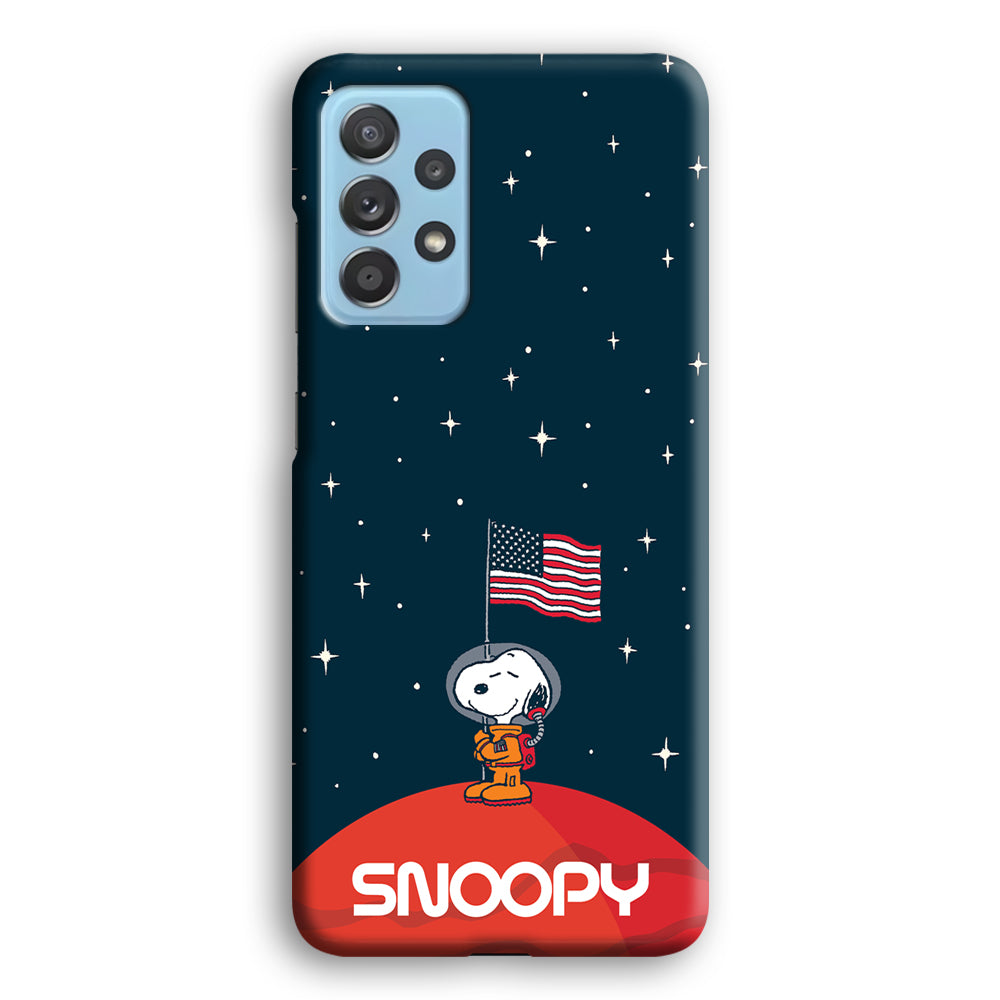 Snoopy Visiting The Moon Samsung Galaxy A52 Case