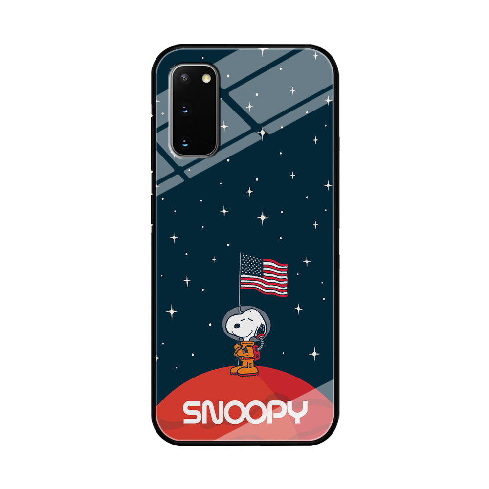 Snoopy Visiting The Moon Samsung Galaxy S20 Case