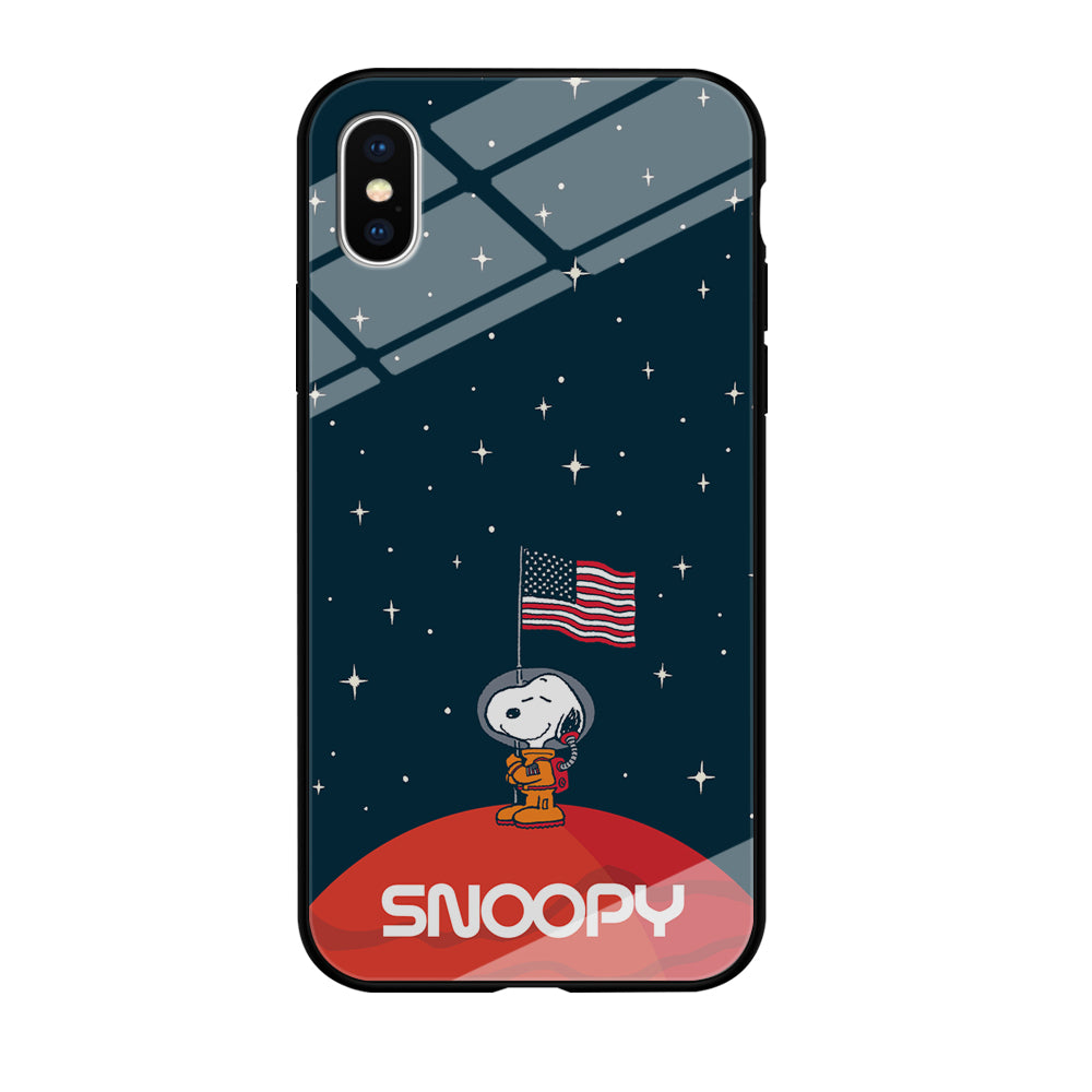 Snoopy Visiting The Moon iPhone XS Case