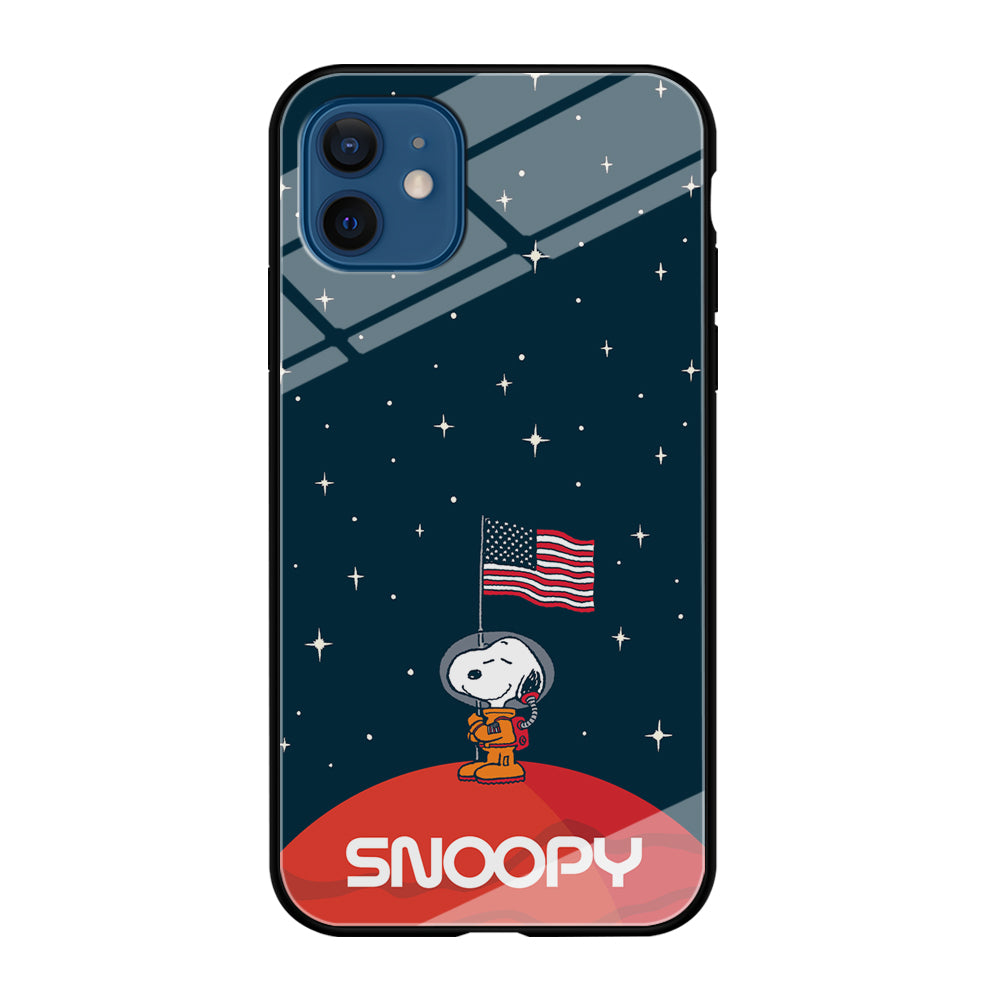 Snoopy Visiting The Moon iPhone 12 Case