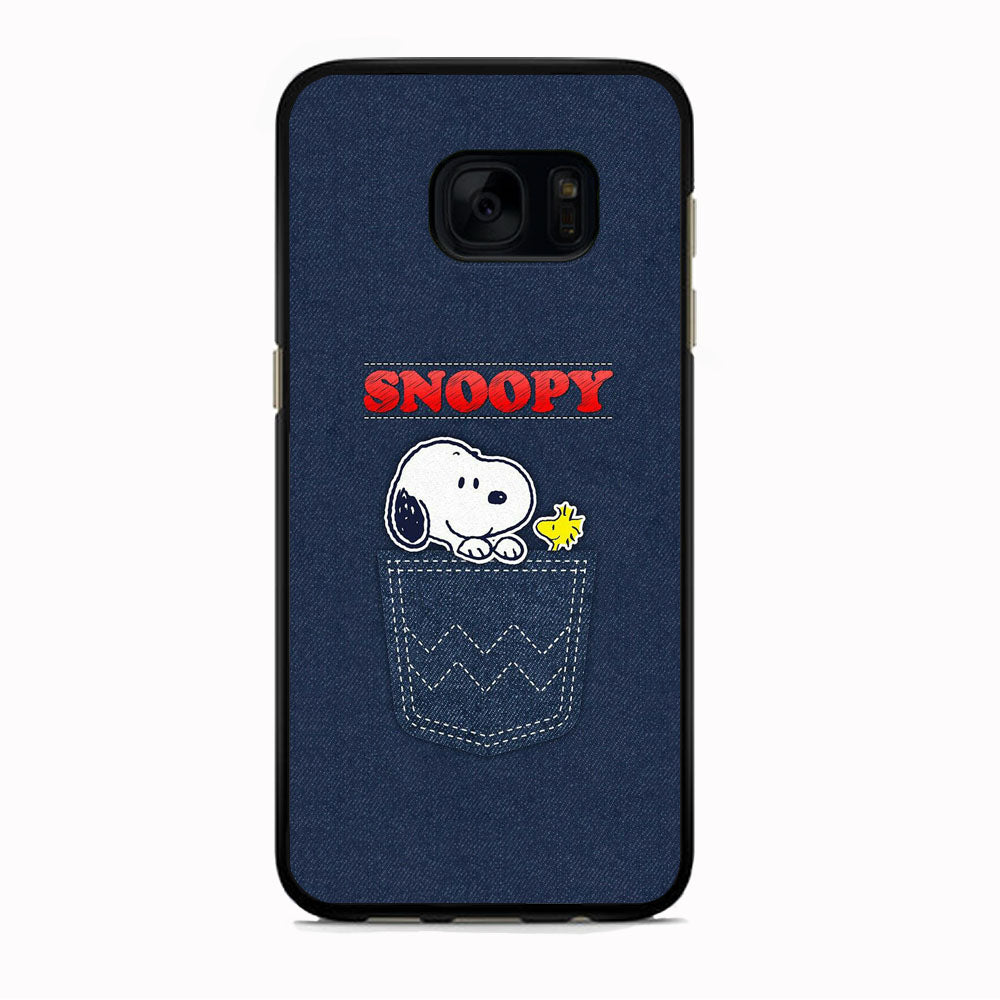 Snoopy And Woodstock In The Pocket Jeans Samsung Galaxy S7 Edge Case