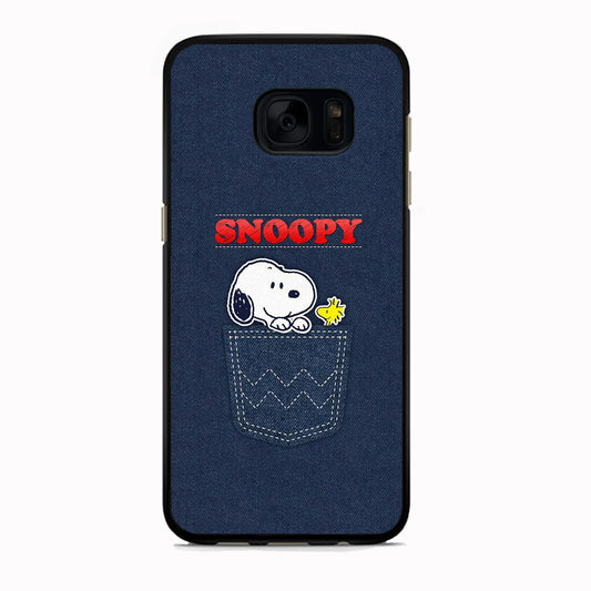 Snoopy And Woodstock In The Pocket Jeans Samsung Galaxy S7 Edge Case