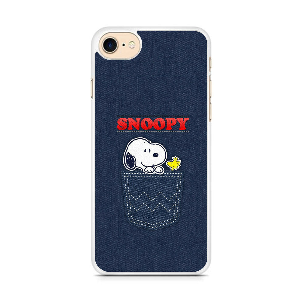 Snoopy And Woodstock In The Pocket Jeans iPhone 8 Case