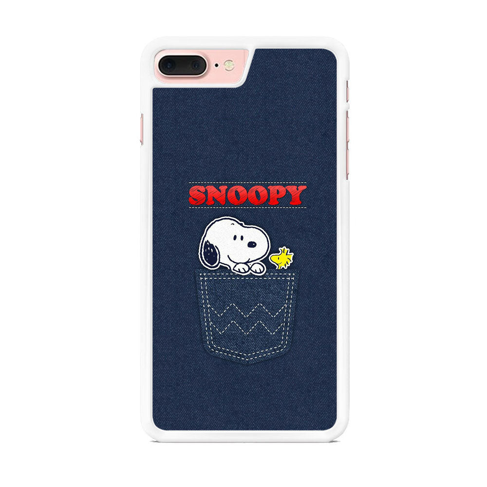 Snoopy And Woodstock In The Pocket Jeans iPhone 8 Plus Case