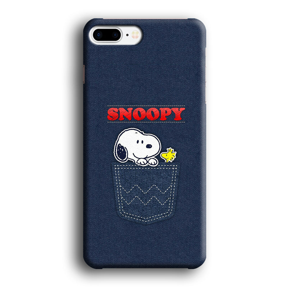 Snoopy And Woodstock In The Pocket Jeans iPhone 8 Plus Case