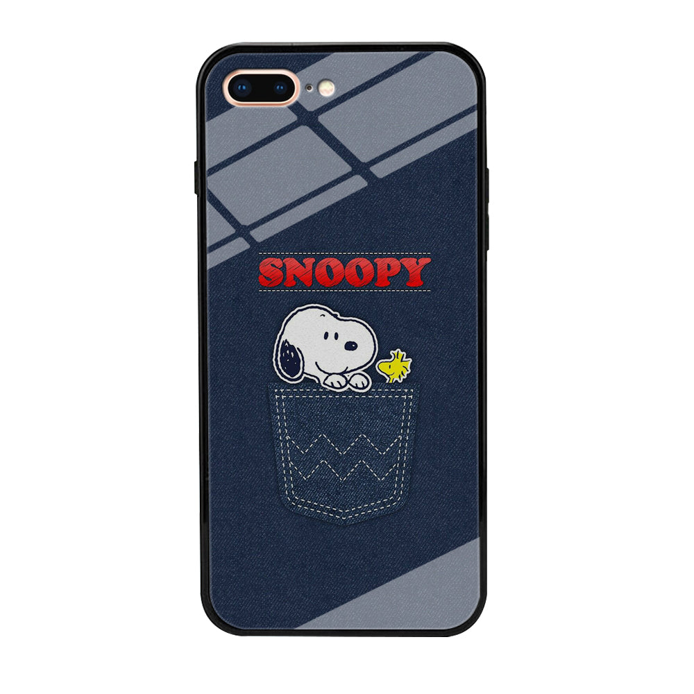 Snoopy And Woodstock In The Pocket Jeans iPhone 8 Plus Case