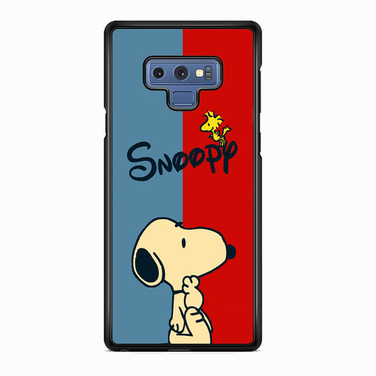 Snoopy Blue and Red Line Samsung Galaxy Note 9 Case