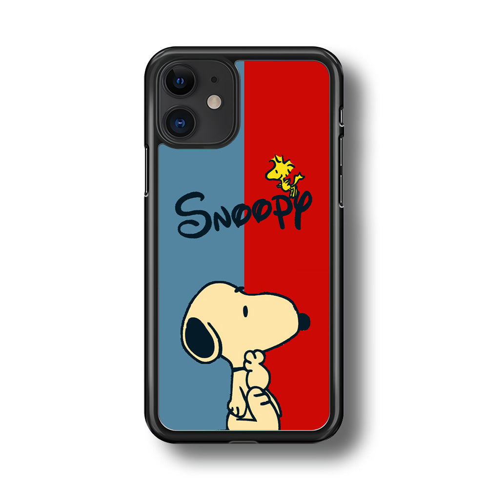 Snoopy Blue and Red Line iPhone 11 Case