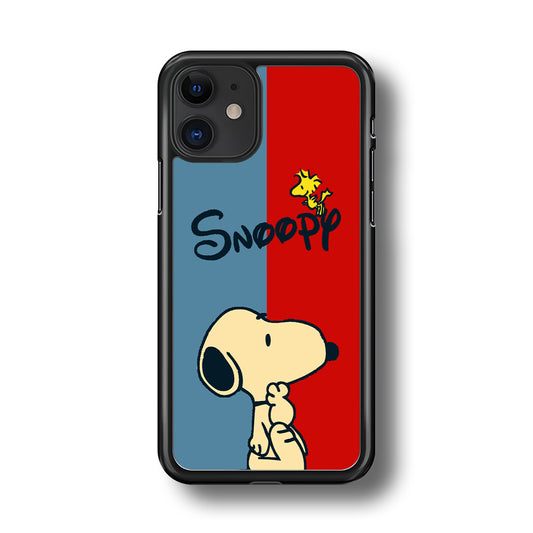 Snoopy Blue and Red Line iPhone 11 Case
