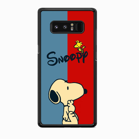 Snoopy Blue and Red Line Samsung Galaxy Note 8 Case