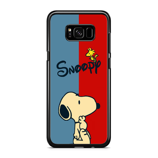 Snoopy Blue and Red Line Samsung Galaxy S8 Case