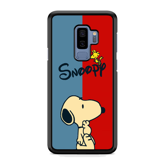 Snoopy Blue and Red Line Samsung Galaxy S9 Plus Case