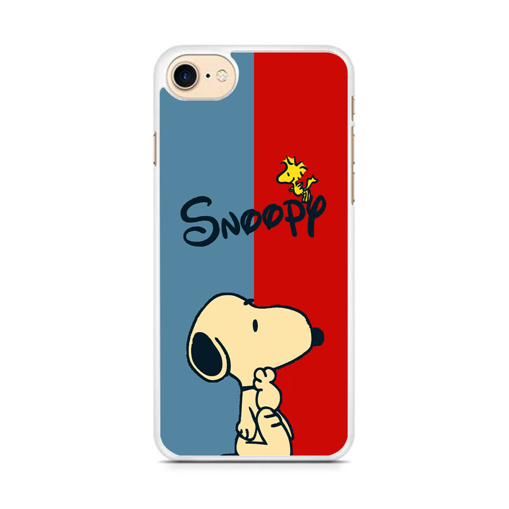 Snoopy Blue and Red Line iPhone 7 Case