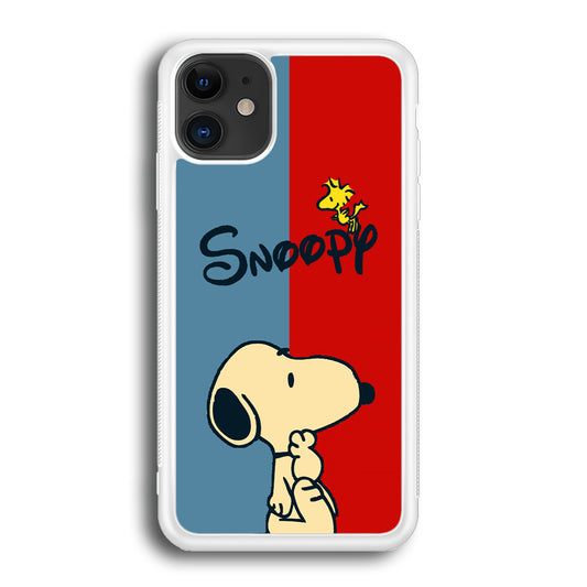 Snoopy Blue and Red Line iPhone 12 Case
