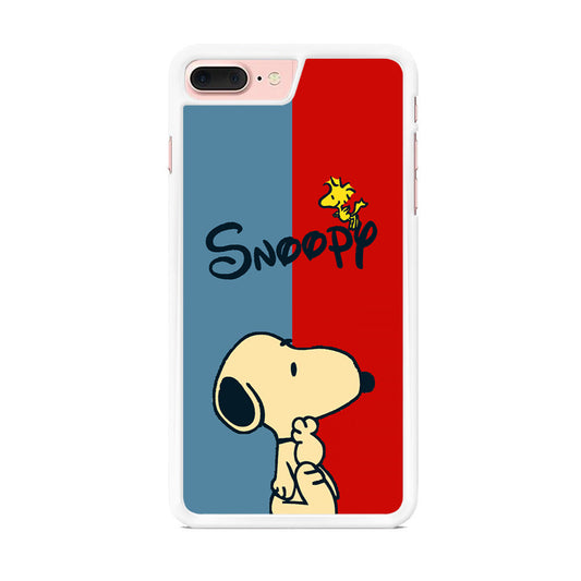 Snoopy Blue and Red Line iPhone 7 Plus Case