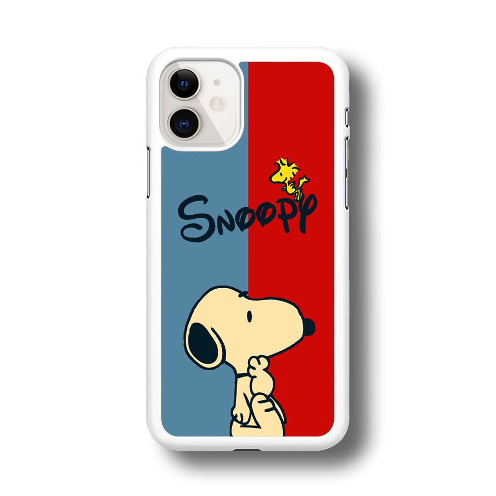 Snoopy Blue and Red Line iPhone 11 Case