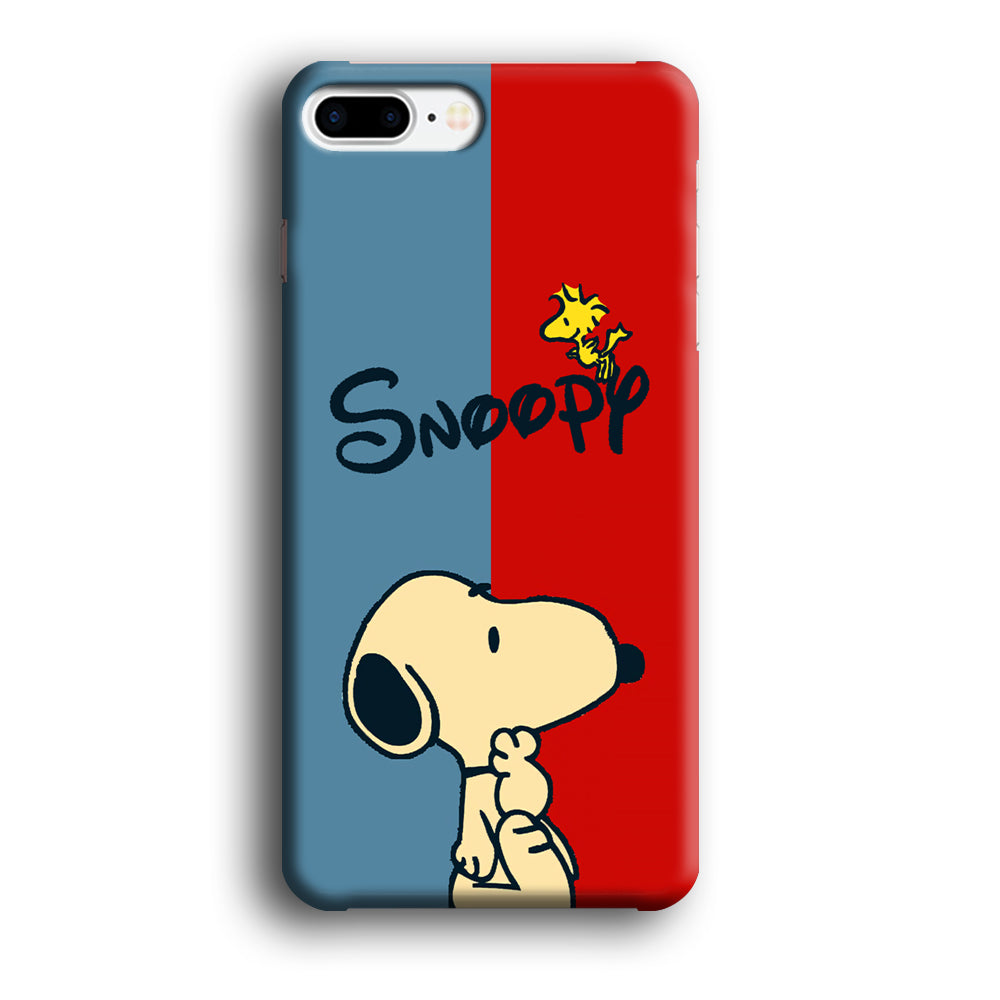 Snoopy Blue and Red Line iPhone 7 Plus Case