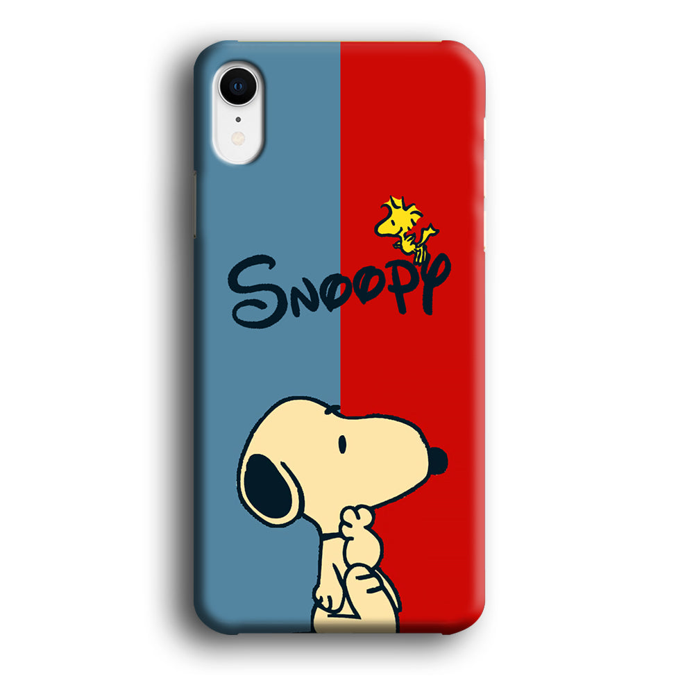 Snoopy Blue and Red Line iPhone XR Case