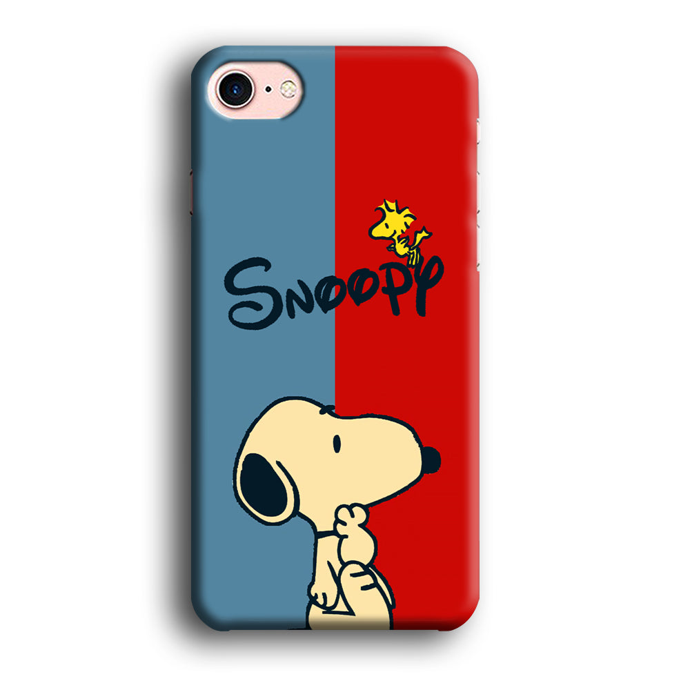 Snoopy Blue and Red Line iPhone 7 Case