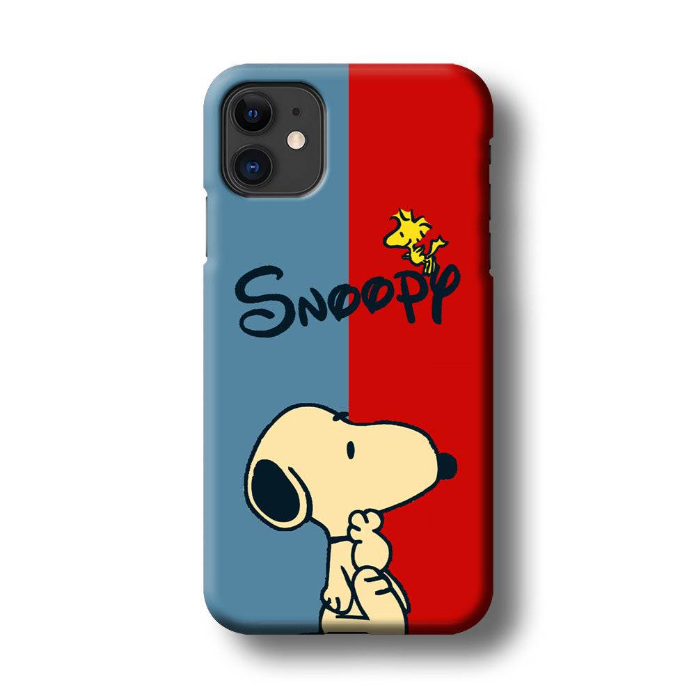 Snoopy Blue and Red Line iPhone 11 Case