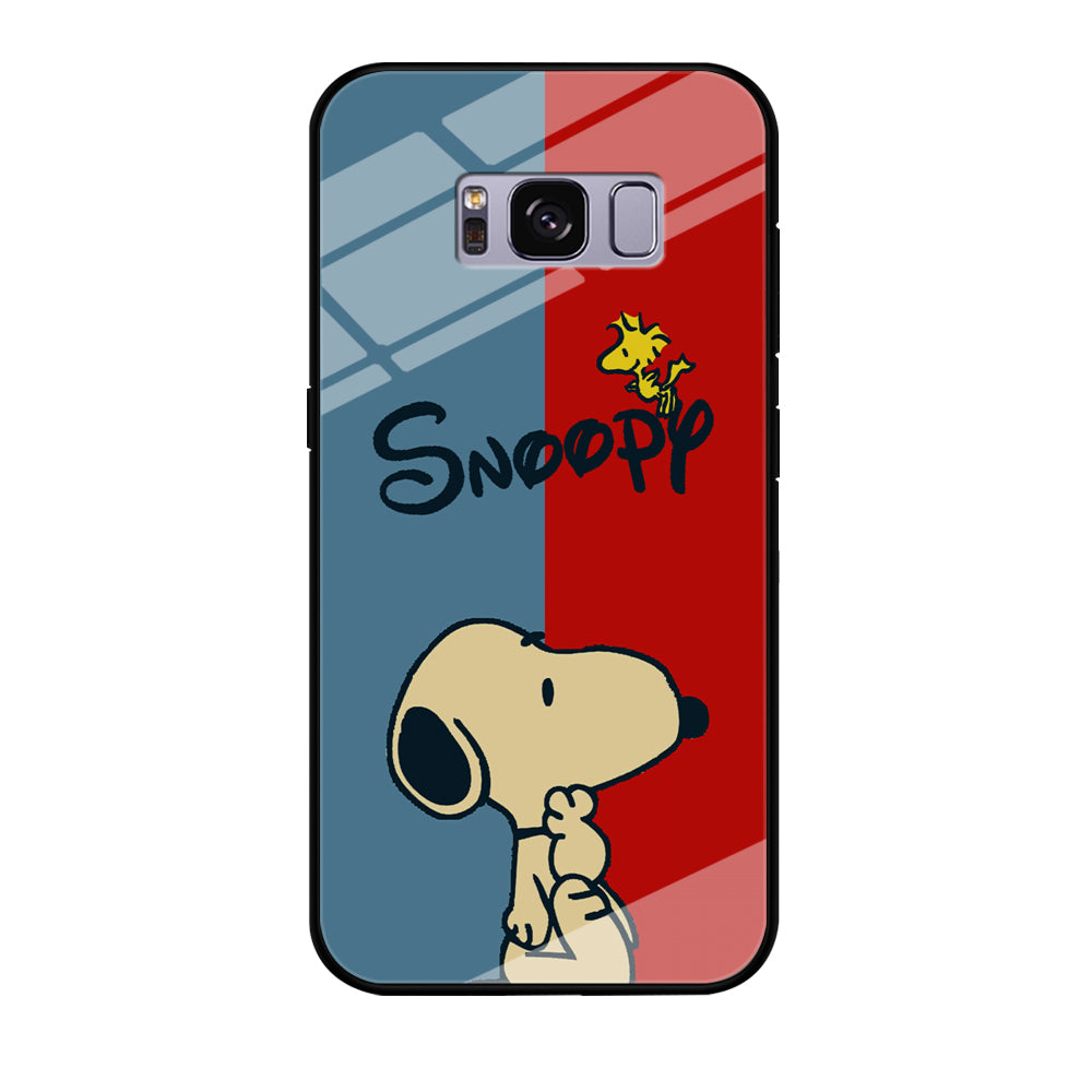 Snoopy Blue and Red Line Samsung Galaxy S8 Case