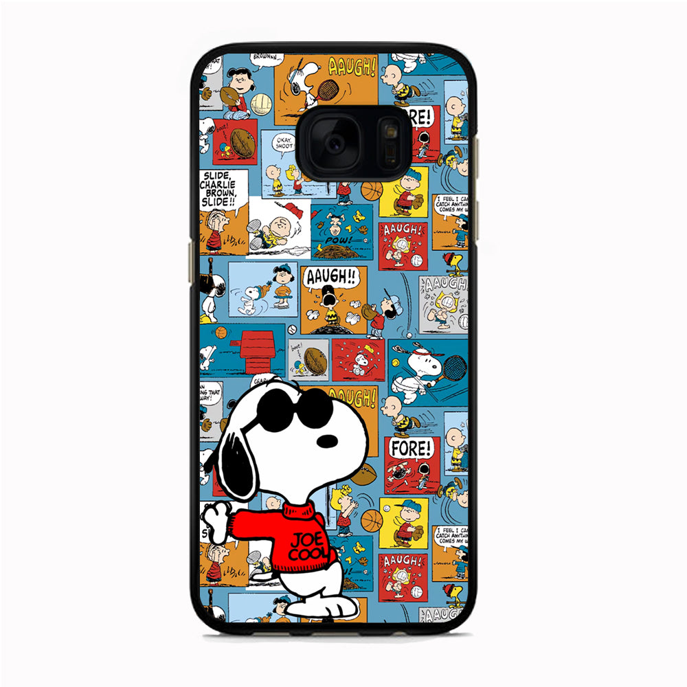 Snoopy Colorful Page Samsung Galaxy S7 Edge Case