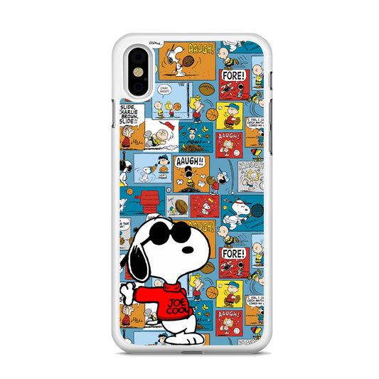Snoopy Colorful Page iPhone XS Case