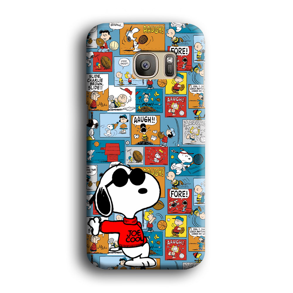 Snoopy Colorful Page Samsung Galaxy S7 Edge Case