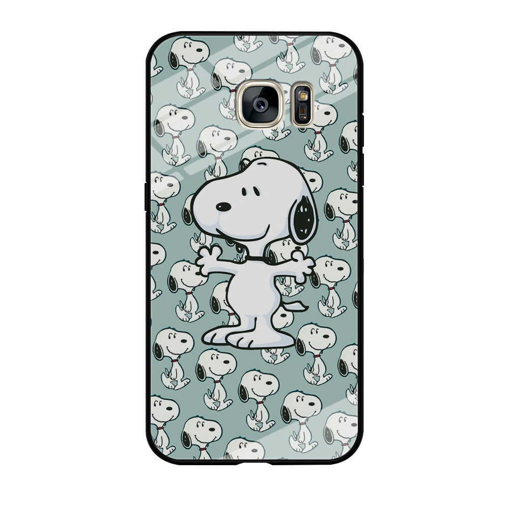 Snoopy Hug Coming Samsung Galaxy S7 Edge Case