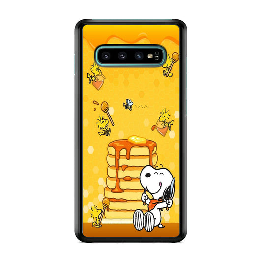 Snoopy Like Eat Pancake Hooney Samsung Galaxy S10 Case