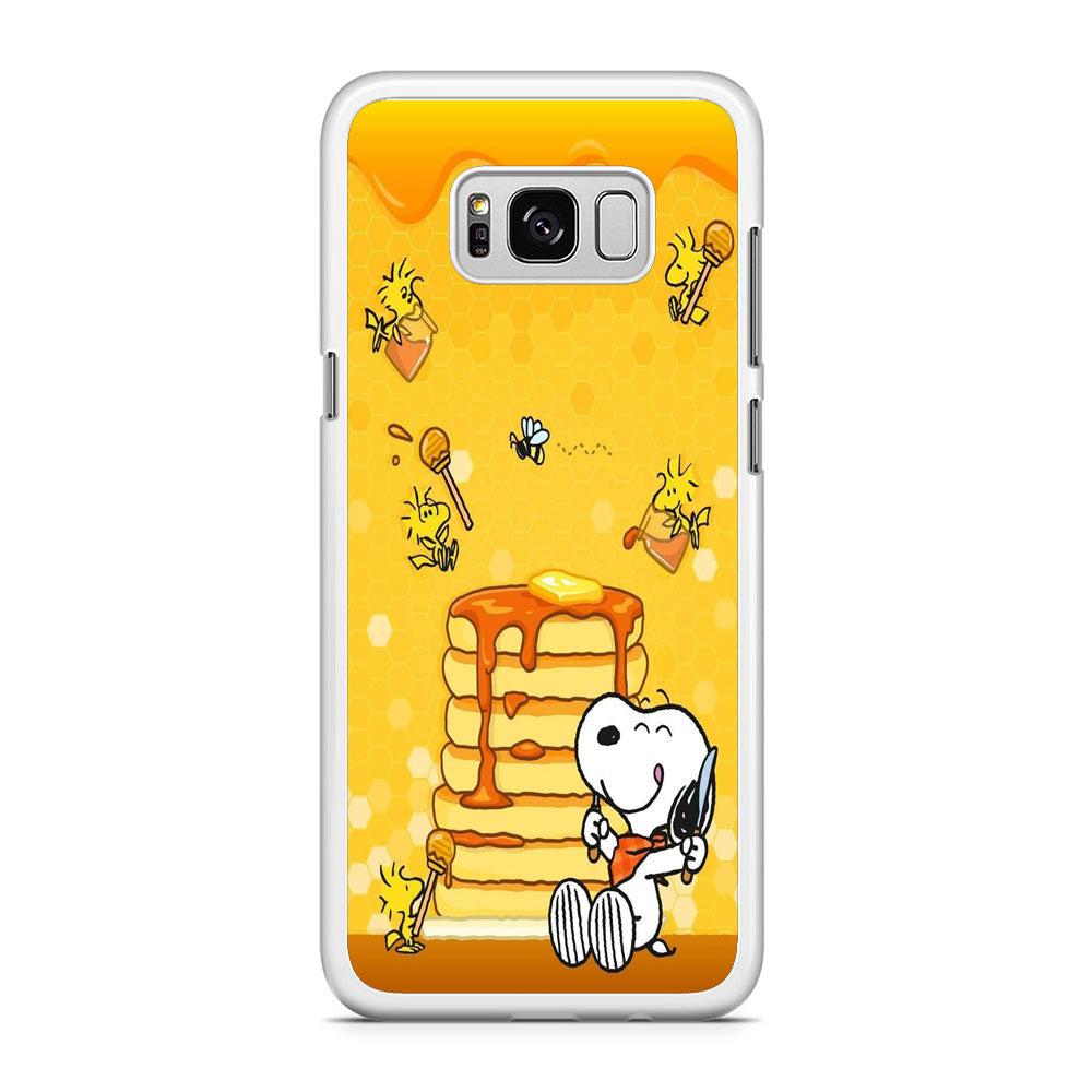 Snoopy Like Eat Pancake Hooney Samsung Galaxy S8 Plus Case