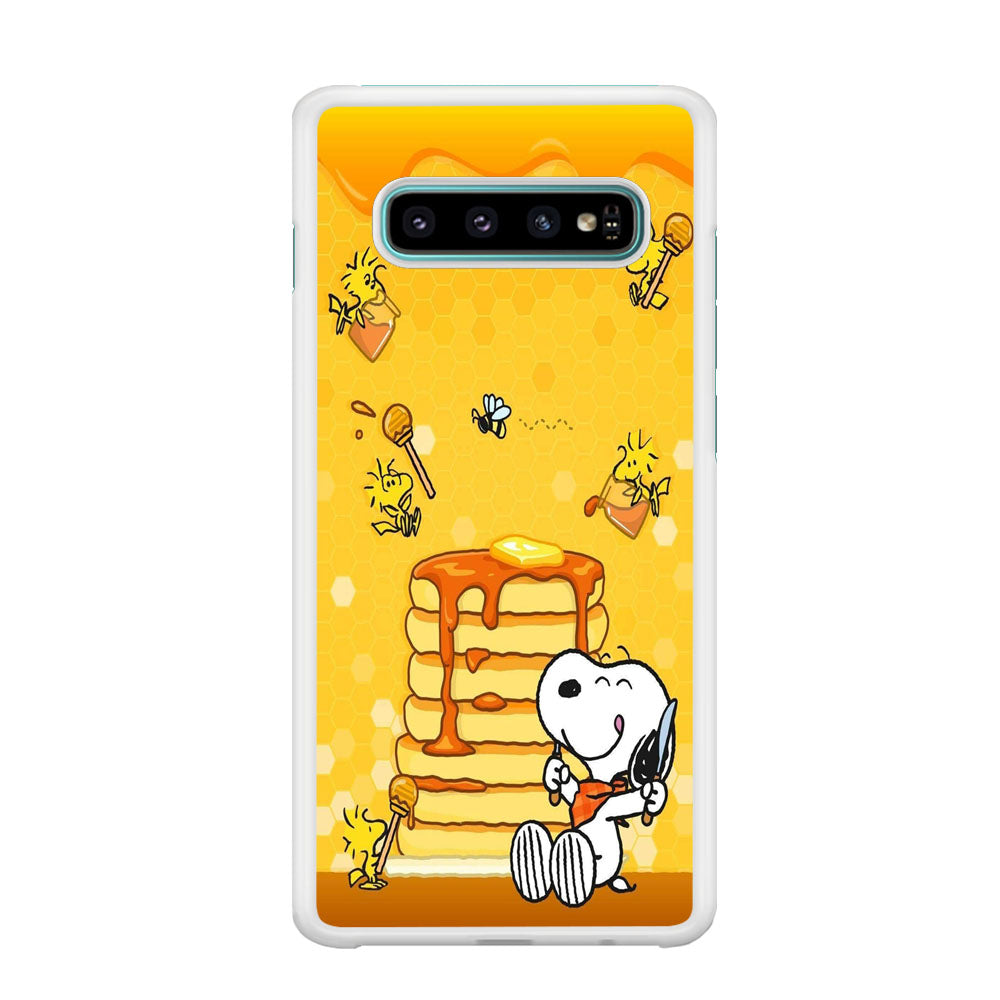 Snoopy Like Eat Pancake Hooney Samsung Galaxy S10 Plus Case