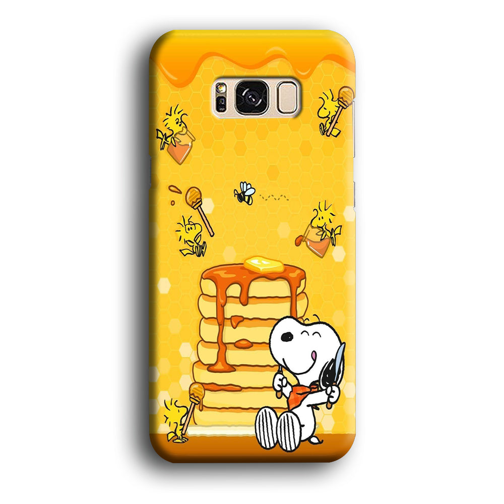 Snoopy Like Eat Pancake Hooney Samsung Galaxy S8 Plus Case