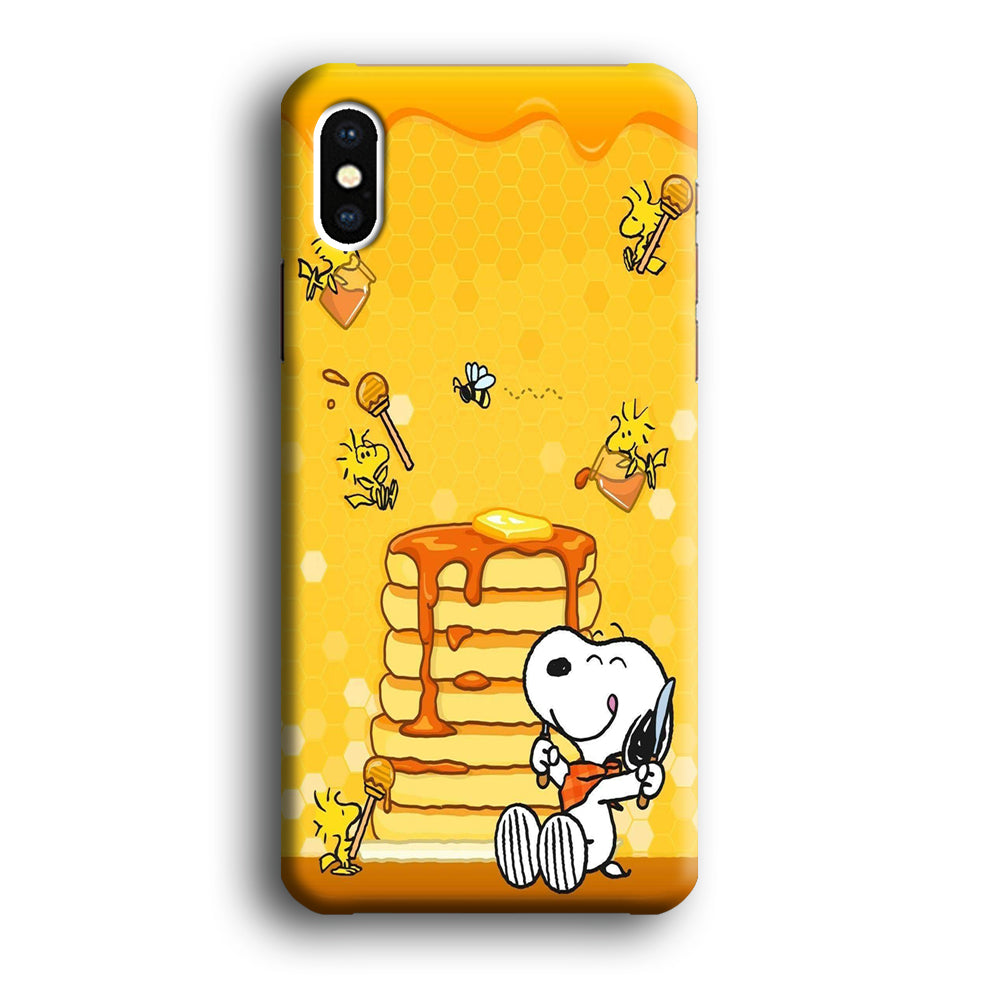 Snoopy Like Eat Pancake Hooney iPhone X Case