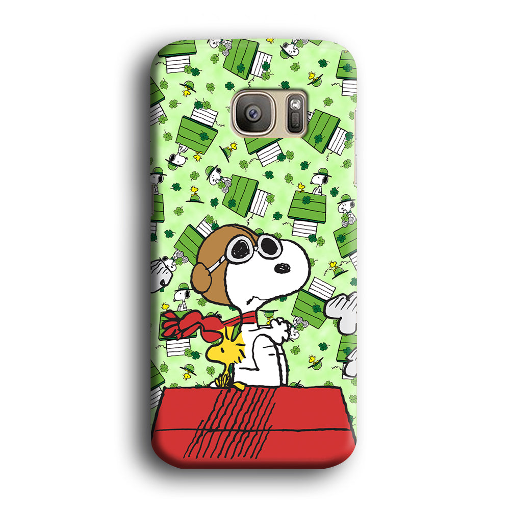 Snoopy Pilot Role Samsung Galaxy S7 Case